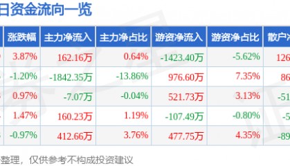 京能电力（600578）10月9日主力资金净买入162.16万元