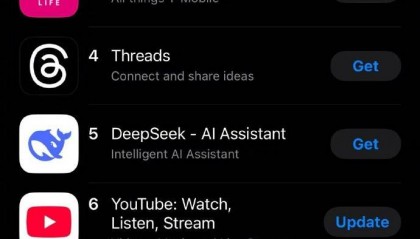 胡延平：DeepSeek美区免费App下载榜单DeepSeek已经掉到第五，中区还是第一，热度还能持续多久？
