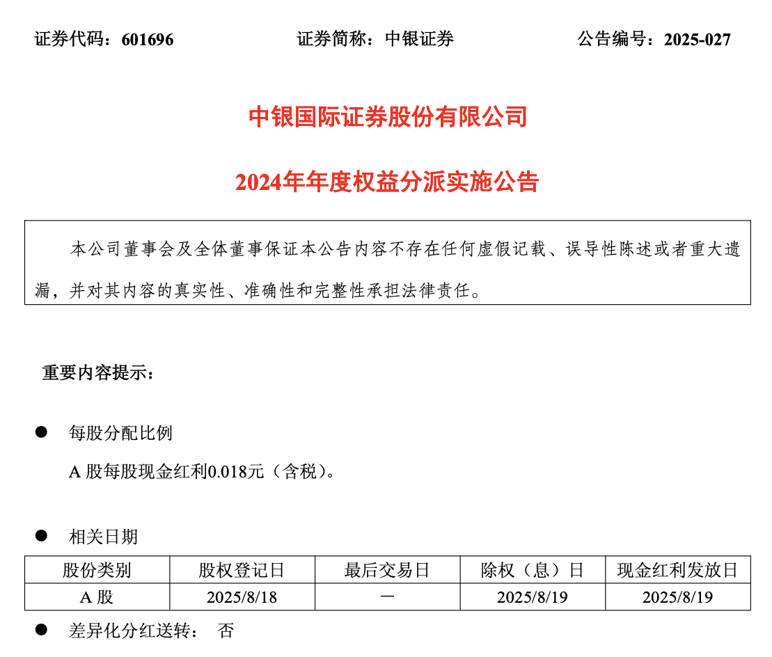 “边发债，边分红”，中银证券打的什么算盘？